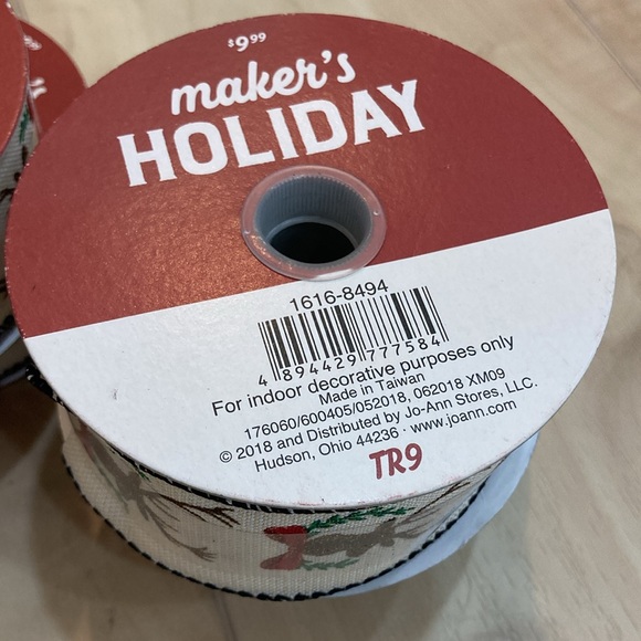 Bundle (4) rolls Christmas holiday ribbon - Picture 7 of 10